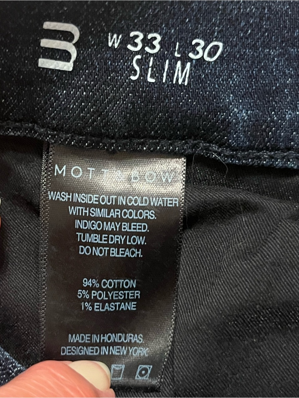 Mott & Bow Men's Slim Fit Jeans Dark Wash Denim Size W33 L30 - Picture 11 of 13
